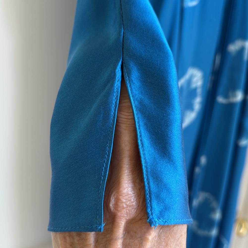 Alejandra Alonso Rojas Shibori Silk Tie-Front Dress - Picture 11 of 15